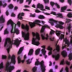 MOSCHINO LEOPARD VELVET PANTS